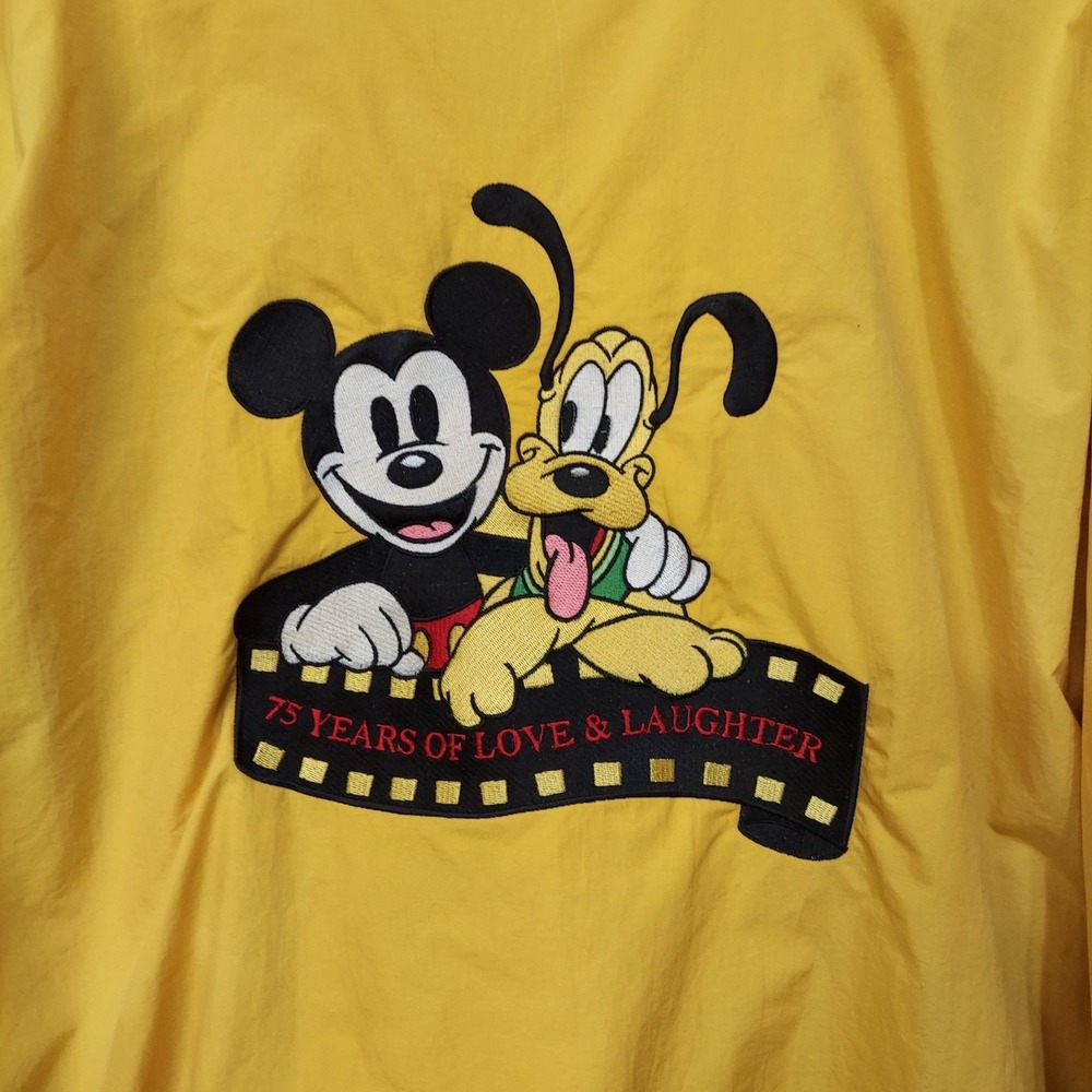 Vintage 1998 Disney 75 years Mickey Pluto Jacket Dunbrooke Sport Yellow Mens XL - Picture 9 of 16